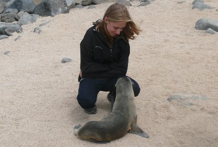 Galapagos mit Jugendlichen - Reisebericht über Galapagos - Robbe