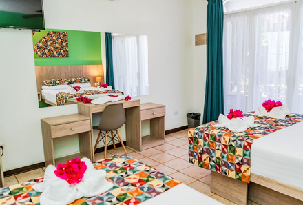 Costa Rica mit Kleinkind - Costa Rica Mietwagenreise mit Kindern - Hotel Giada Zimmer