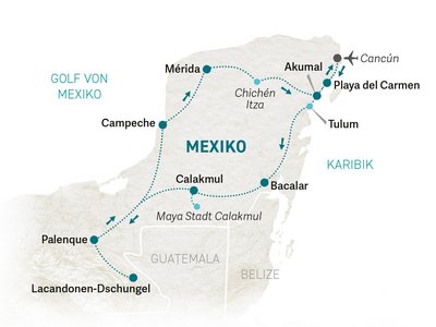 Mexiko Familienreise - Mexiko for family - Reiseroute 2025 ohne Belize & Guatemala