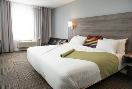 Ostkanada for family - Ostkanada Familienreise mit Kindern - Hotel Energie Shawinigan - Zimmer mit Doppelbett