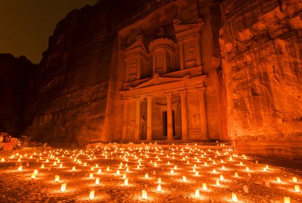 Jordanien Rundreise mit Kindern - Jordanien for family - Petra by Night