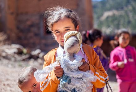 Marokko mit Kindern - Einheimisches Mädchen 