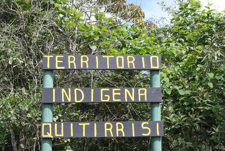 Familienurlaub Costa Rica - Costa Rica for family - Quitirissi Reservat Schild