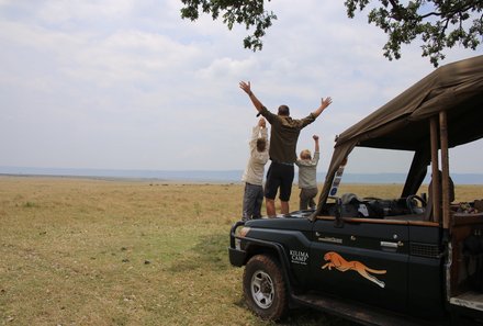 Kenia Familienreise - Kenia for family individuell - Masai Mara & Strand - Masai Mara - Familie bei Jeep