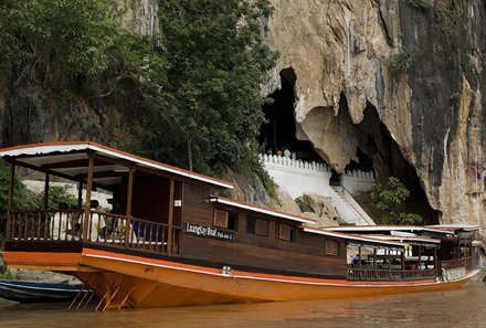 Familienurlaub Vietnam & Laos - Vietnam & Laos for family individuell - Boot vor den Pack Ou Höhlen