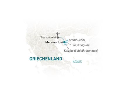 Chalkidiki Familienreise - Chalkidiki for family - Reisekarte 2023