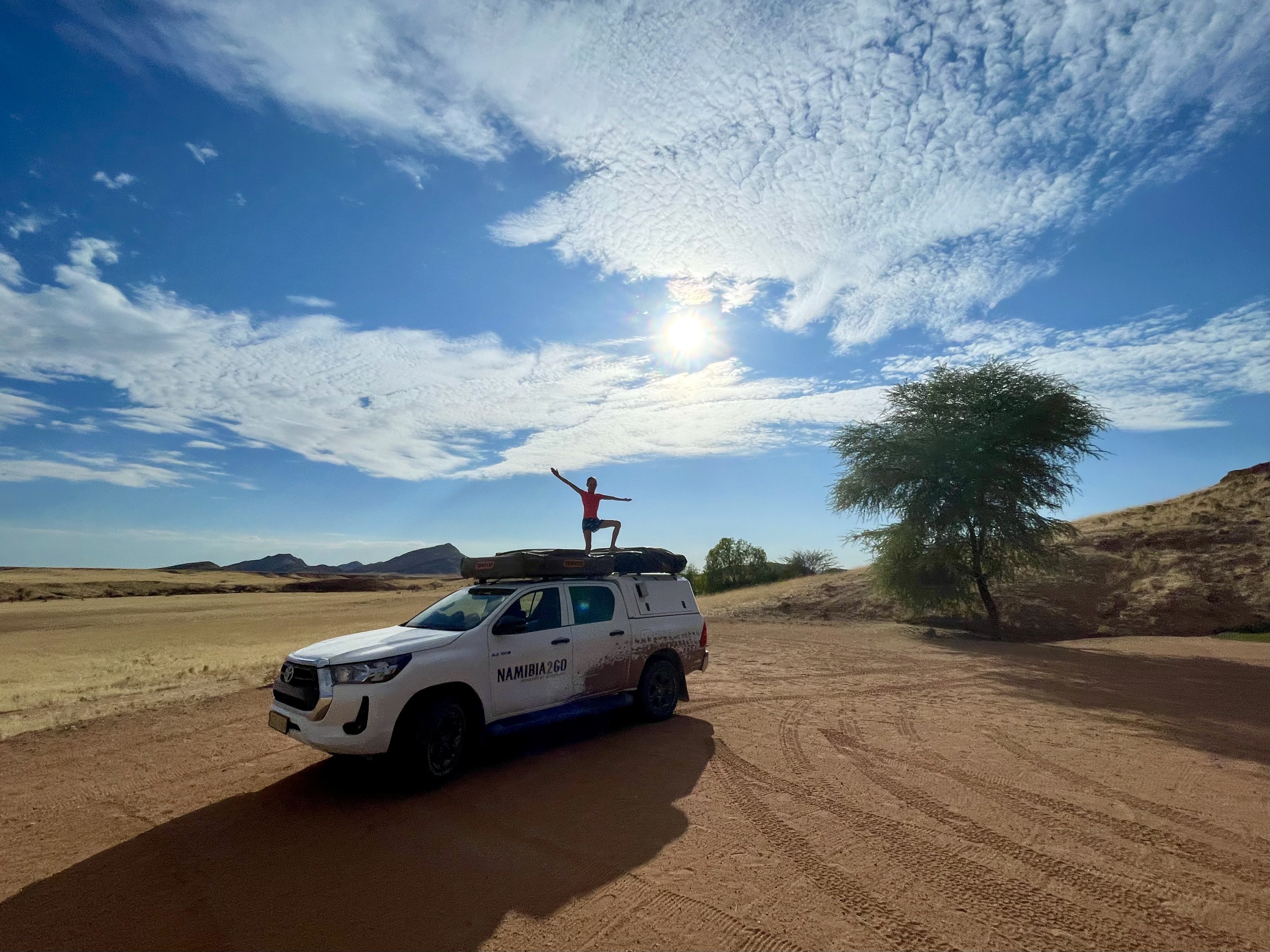 Namibia Selbstfahrerreise mit Kindern - Namibia Dachzelt Erfahrungen mit Kindern - Bushman Desert Camp