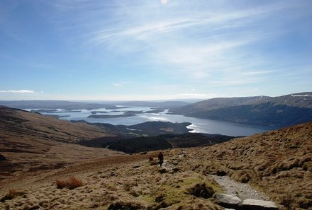 Schottland Familienreise - Familienurlaub Schottland - Trossachs Nationalpark von Oben 