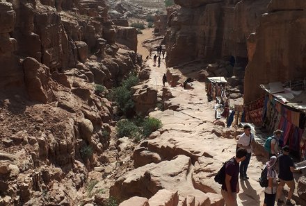 Jordanien Rundreise mit Kindern - Jordanien for family - Treppe in Petra