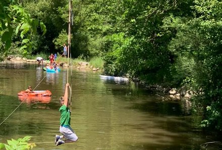 Deutschland Familienreise - Deutschland Camping for family - Mit der Kabelbahn übers Wasser