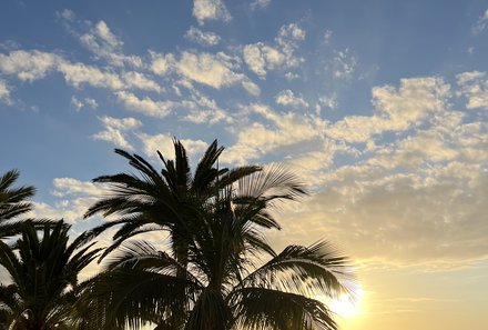 Teneriffa Familienurlaub - Teneriffa for family - Ausblick aufs Meer bei Sonnenuntergang -  Puerto de la Cruz