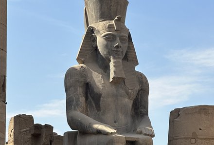 Familienreise Ägypten - Ägypten for family - Statue am Luxor Tempel