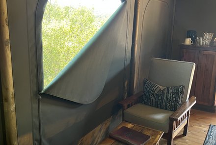 Familienreise Garden Route - Garden Route for family - Buffels Drift Game Lodge Fenster