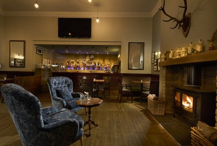 Schottland Familienreise - Schottland mit Kindern - Peebles Hydro Hotel - Kamin