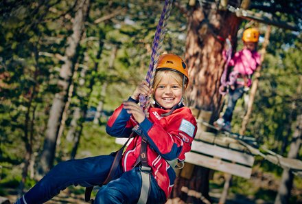 Norwegen mit Kindern  - Norwegen for family - Klettern im Brimiland Kletterpark