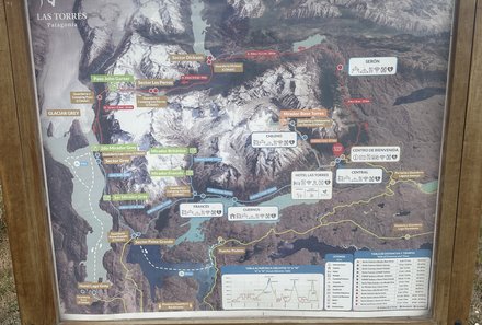 Patagonien Family & Teens - Torres del Paine - Navigationsroute im Camp