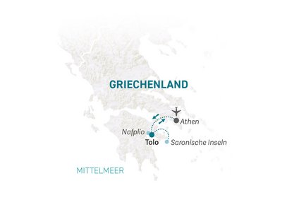 Griechenland Familienurlaub - Griechenland for family - Karte 2023