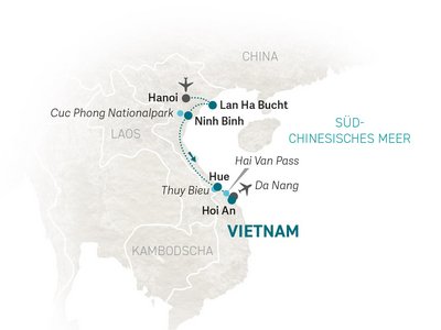 Familienreise Vietnam - Vietnam for family Summer - Reisekarte 2024