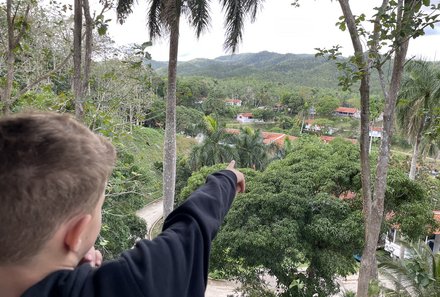 Kuba Mietwagenreise mit Kindern - Kuba for family - Ausblick auf das Dorf Las Terrazas