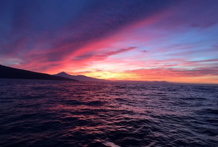 La Gomera Familienurlaub - Sonnenuntergang über Meer