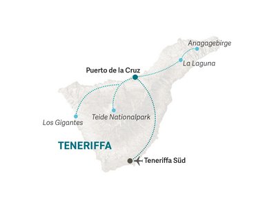 Teneriffa for family Karte 2024 - Teneriffa mit Kindern