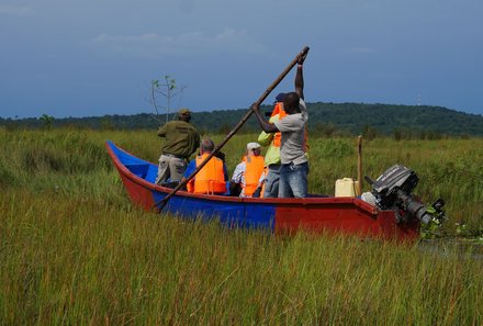 Uganda Familienreise - Uganda Family & Teens - Schuhschnabelpirsch mit Guide