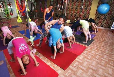 Bali mit Kindern - Yoga