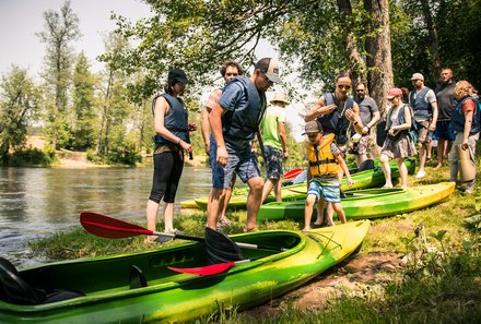 Baltikum for family - Kajaktour - Einweisung Kajaktour