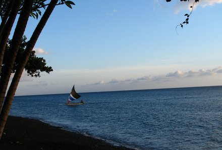 Bali mit Kindern - Blick auf das Wasser Amed Beach