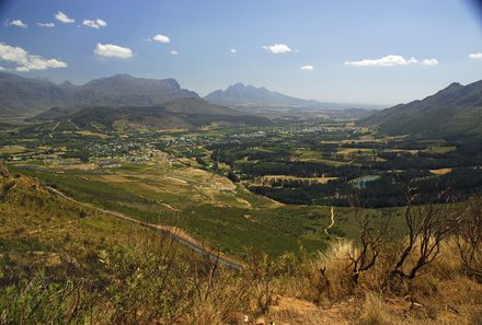 Kapstadt Familienreise - Kapstadt for family individuell - Stellenbosch Panoramablick Landschaft