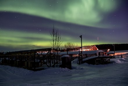 Schweden for family Winter - Polarlichter - Winterlandschaft bei Nacht