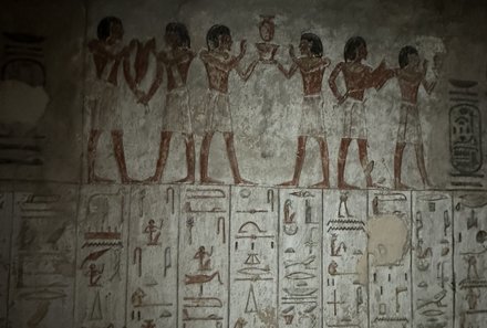 Familienreise Ägypten - Ägypten for family - Ägyptische Wandmalerei