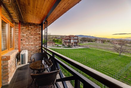 Georgien Familienreise individuell - Schuchmann Wines Hotel - Balkon