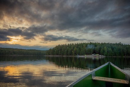 Schweden Urlaub mit Kindern - Familienurlaub Schweden - Kanu Blick auf See