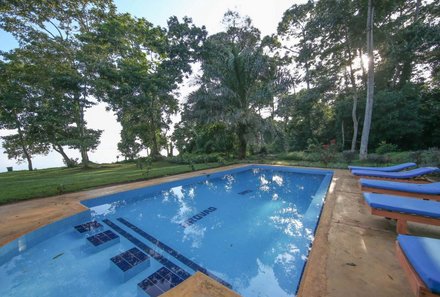 Uganda Family & Teens - Verlängerung in der Brovad Sand Lodge - Poolansicht