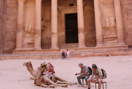 Jordanien Rundreise mit Kindern - Jordanien for family - Kamele in Petra