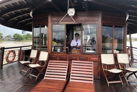 Vietnam Familienreise - Vietnam for family - Bassac Cruise - Schiffsführer