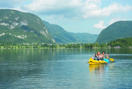 Slowenien for family - Slowenien Familienreise - Kanutour Bohinj See