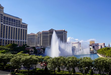USA Familienreise - USA Westküste for family - Las Vegas - Hotel Bellagio Wasserfontänen