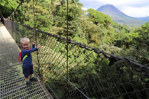 Costa Rica Selbstfahrerreise mit Kind - Hängebrücke