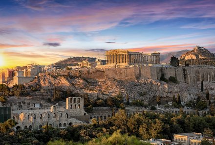 Griechenland Familienreise - Blick auf Athen