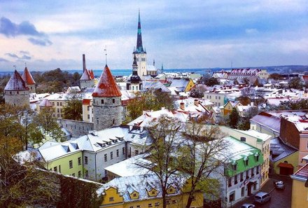 Familienreise Estland - Estland Winter for family - Talinn Altstadt von oben