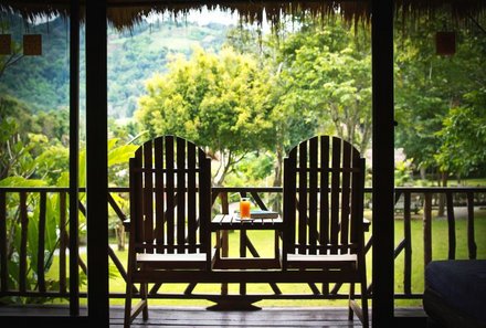 Familienreise Thailand - Thailand Teens on Tour - Hmong Lodge Veranda