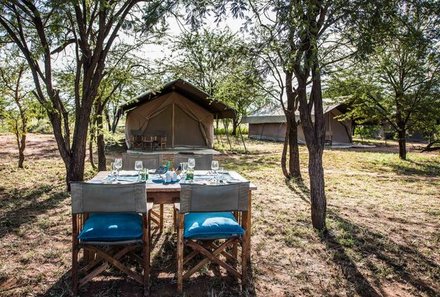 Tansania Familienreise - Tansania for family - Ronjo Camp - Mittagessen im Busch
