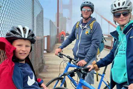 USA Südwesten mit Kindern - USA for family individuell - Kalifornien, Nationalparks & Las Vegas - Fahrradtour über die Golden Gate Bridge in San Francisco