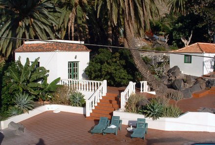 La Gomera Familienreise - La Gomera for family - Valle Gran Rey - Villa Aurora Appartementanlage - Terrasse