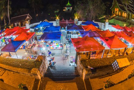 Laos und Vietnam Familienreise - Laos und Vietnam Reise mit Kindern - Luang Prabang Markt 