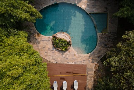 Nepal for family - Familienreise Nepal - Jagatpur Lodge Pool