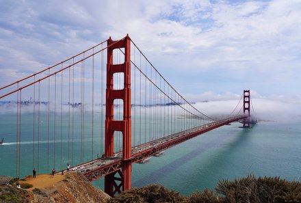 USA Südwesten mit Kindern - USA for family individuell - Kalifornien, Nationalparks & Las Vegas - Golden Gate Bridge Panorama