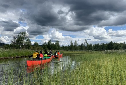 Schweden for family - Schweden Sommer - Kanufahrt auf dem See
